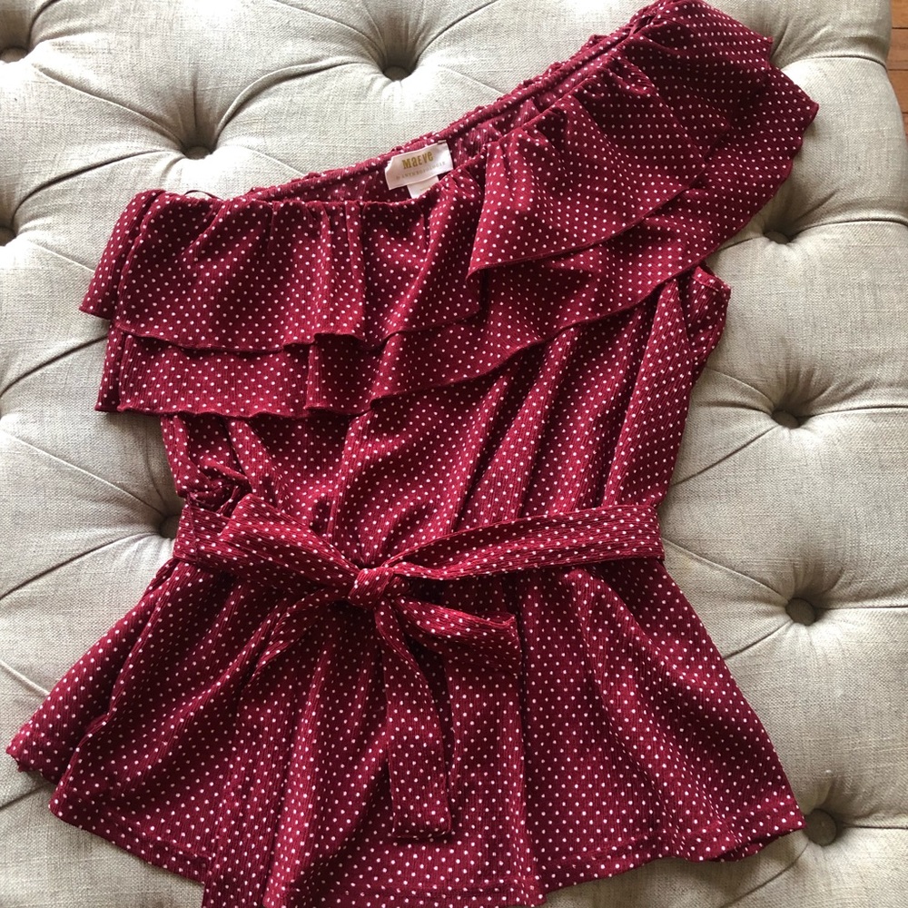 Maeve for Anthropologie one shoulder top